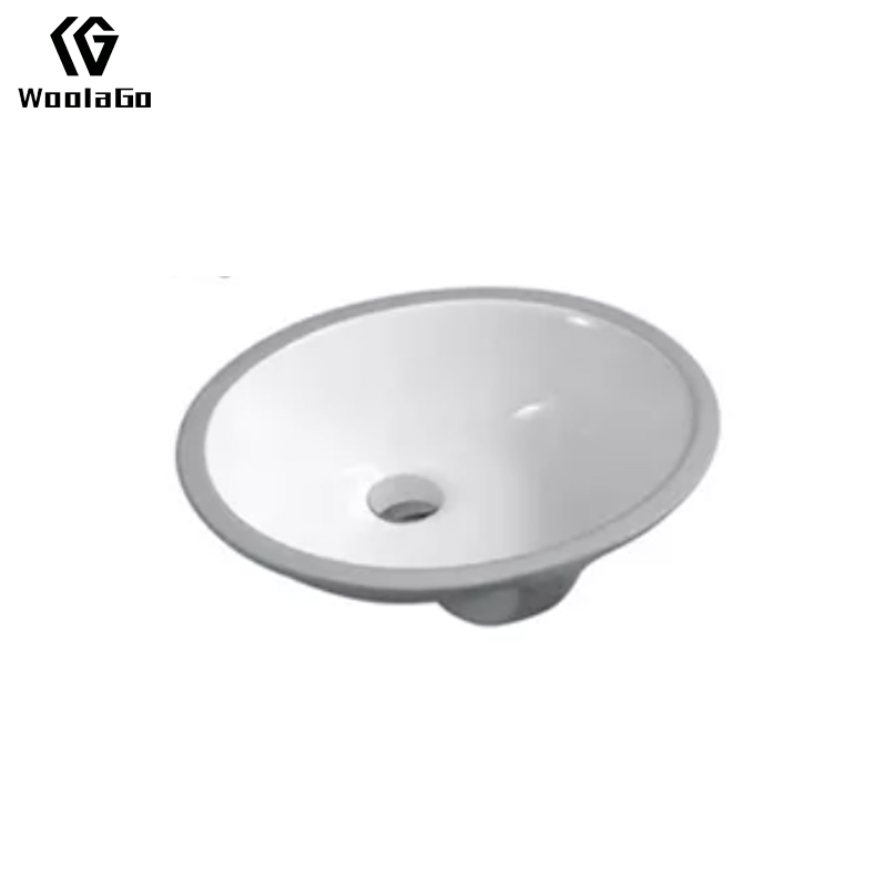 Oval Basin Under Mount Bathroom Sink White Porcelain Wash Basin HPS6032