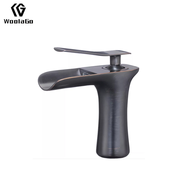 High Quality Bathroom Basin Mixer Tap - Single Hole Deck Mounted Brass Bathroom Waterfall Basin Oil Rubbed Bronze Faucet J21-BN