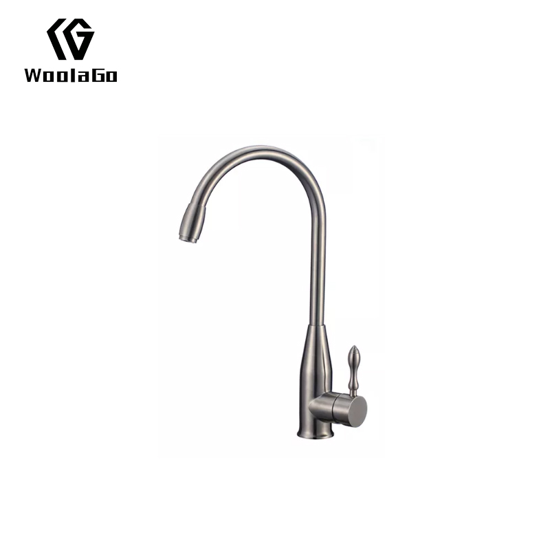 High Quality Handle Cold Water Single Handle 304 Stainless Steel Kitchen Sink Faucet JK224-BN
