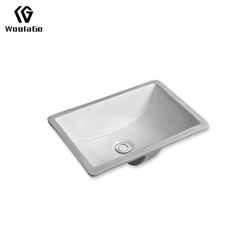 Cheap Undermount Porcelain Sink Ceramic Vanity Basin Rectangular White Sink HPS6003