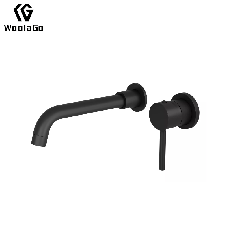 High Quality Designs in Wall Mount 360 Rotation Bathroom Basin Water Mixer Tap Single Handle Matte Black Concealed Basin Faucets Y226-MB