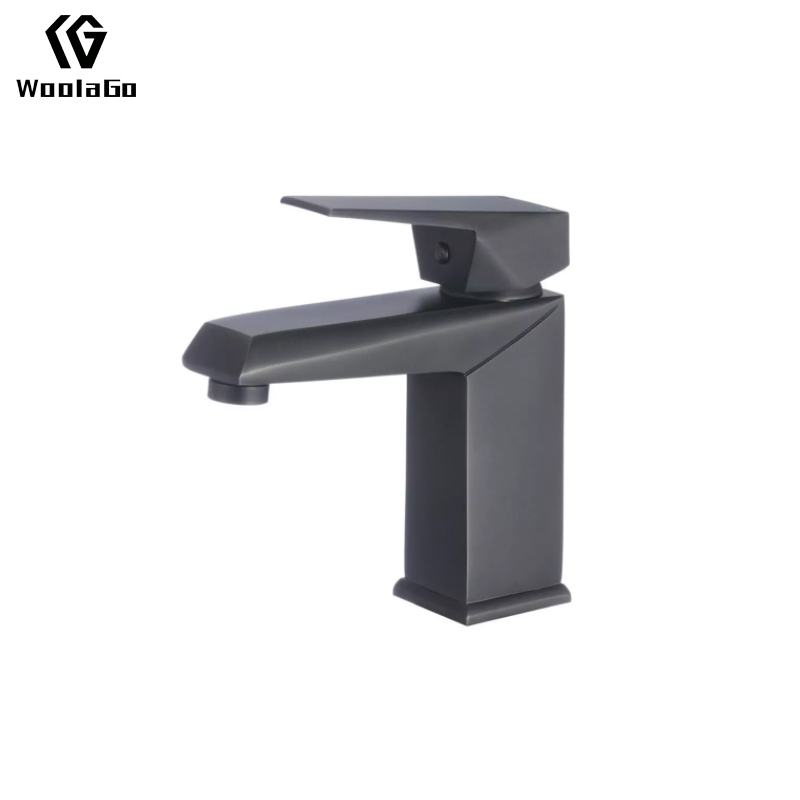 Bathroom Black Brass Square Design Wash Hand Basin Water Tap Manufacturer Mixer Sinks Face Bathroom Wash Basin Faucet J24-MB