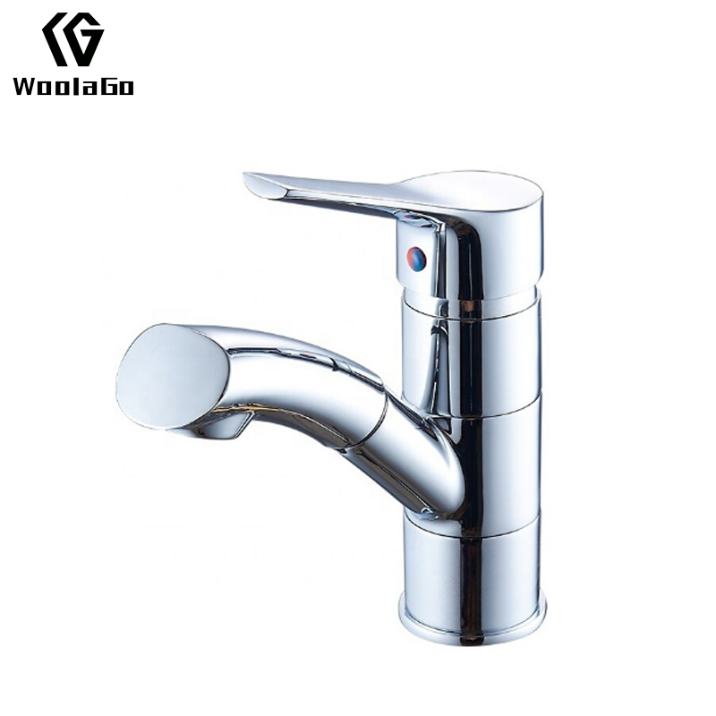 Deck Mounted Brass Water Mixer Tap Single Handle Sanitary Ware Pull out Basin Faucet Y232