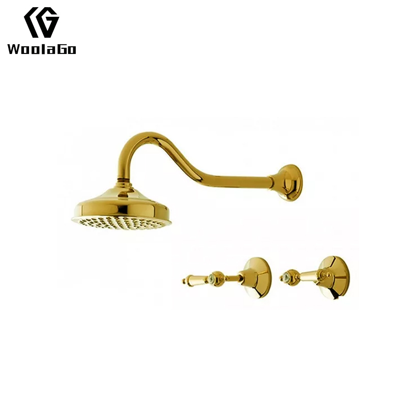 Dual Handle 8" Widespread Metered Faucets Shower Tap Wash Basin Mixer Gold JS186-G