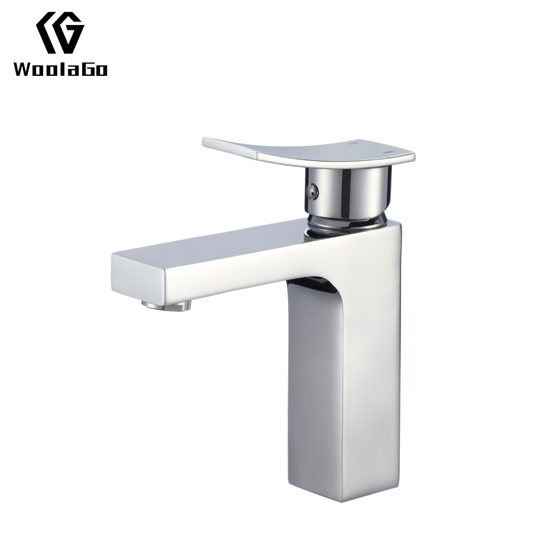 Modern Style Chrome Wash Bathroom Basin Sink Faucet Square Water Faucet J15