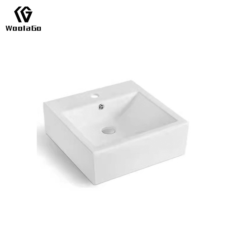 White Single Porcelain Hotel Restaurant Luxury Ceramic Washbasin Bathrrom Vanity Wash Basin Bathroom Sinks HPS6026