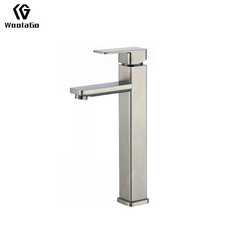 Contemporary Brass Brushed Nickel Water Grifo Single Lever Hand Water Taps Bathroom Basin Faucets J101-BN