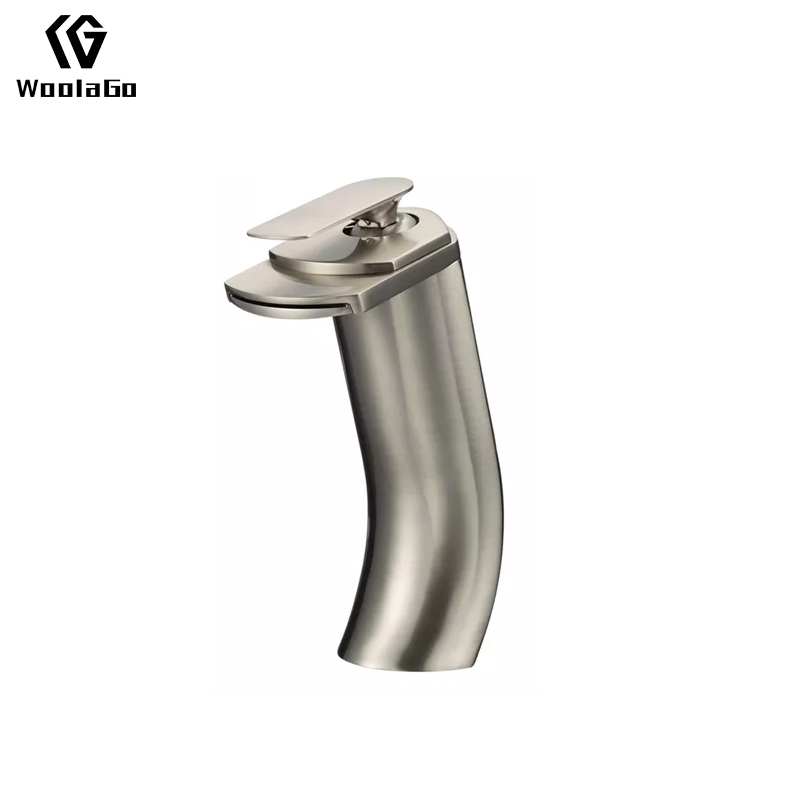 Waterfall Faucet Brass Body Tall One Handle Hand Water Sink Brushed Nickel Bathroom Basin Faucet J117-BN