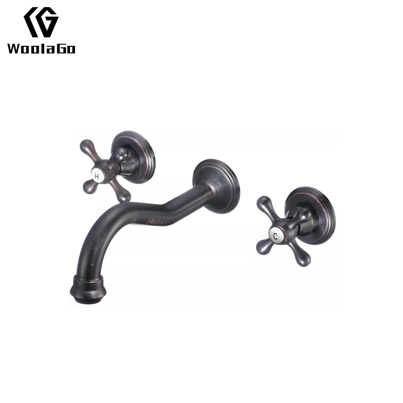 Products China Artistic Dual Handle Wall Mounted Bathroom Basin Faucets J275-ORB