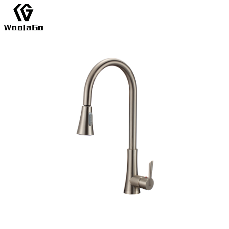 WoolaGo Pull Out Kitchen Faucet Taps Sink Manufacturer Thermostatic NSF-61 Pull Out Sprayer Brushed Kitchen Sink Faucet JK179-BN
