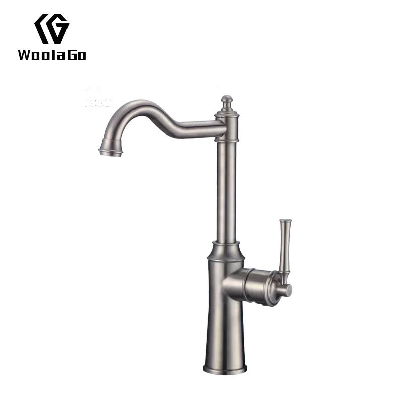 Luxury Home Kitchen Single Hole 304 Stainless Steel Water Faucets JK218-BN