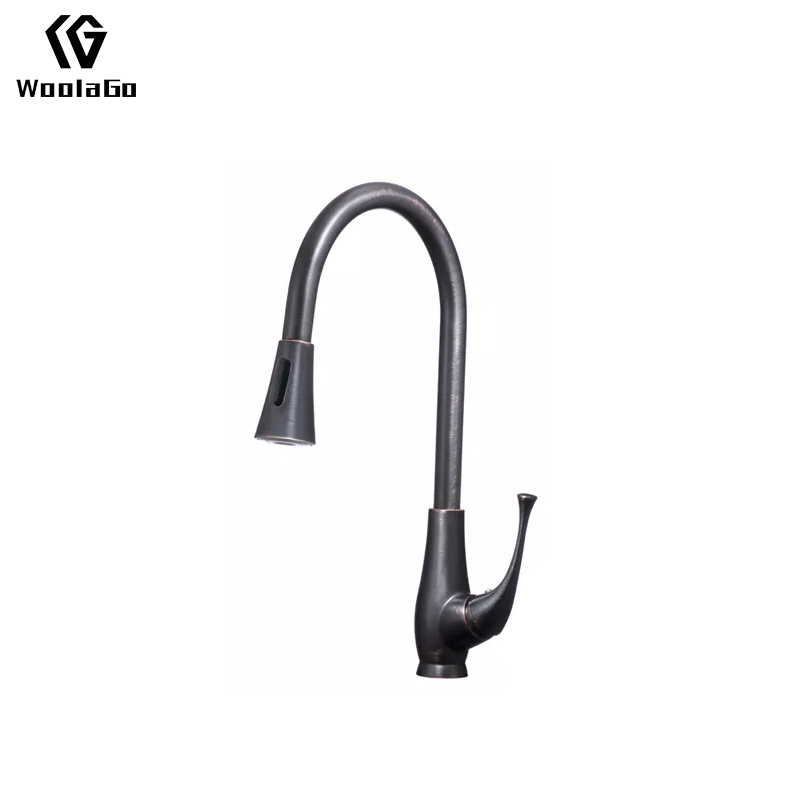 WoolaGo Brand New NSF-61 Pull Down Ceramic Cartridge Single Lever Kitchen Faucet with Pull Down Sprayer JK126-ORB