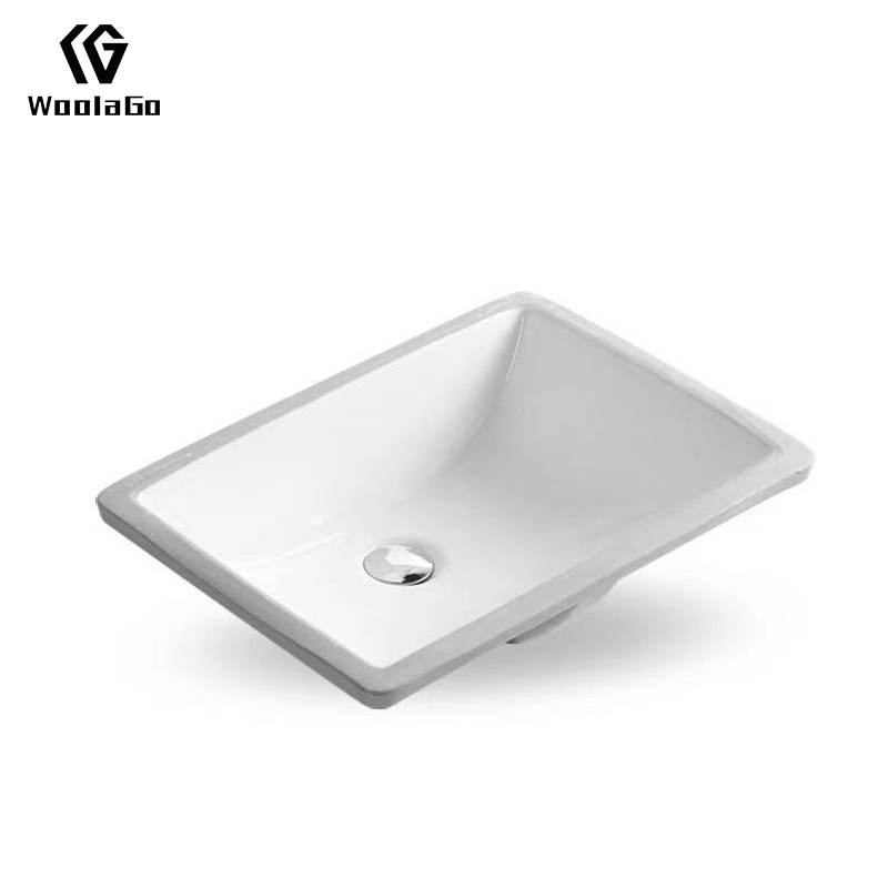 Undermount Rectangular Vanity Sink for Bathroom Porcelain White Sink Basin Porcelain Sink HPS6005