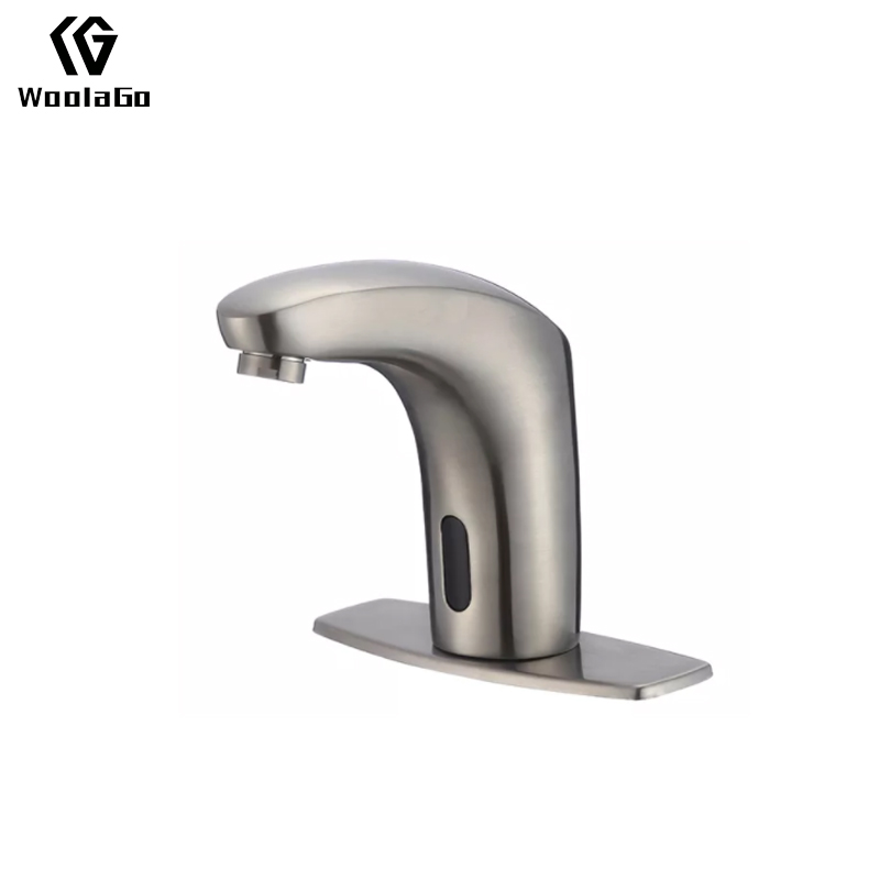  Sensor Water Tap With Brushed Nickel Finished For Bathroom Brass Touchless Faucet J01-BN