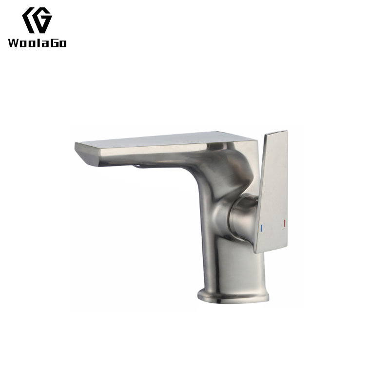 WoolaGo Needed Products Children Safety Single Handle Brass Basin Sink Faucet Brushed Nickel Finished J87-BN