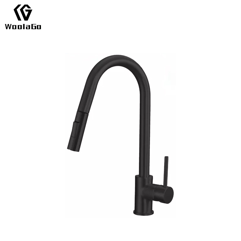 WoolaGo Custom Brass Single Handle Blackened Water Sink Kitchen Faucet 2 Ways Water Outlet JK96-MB
