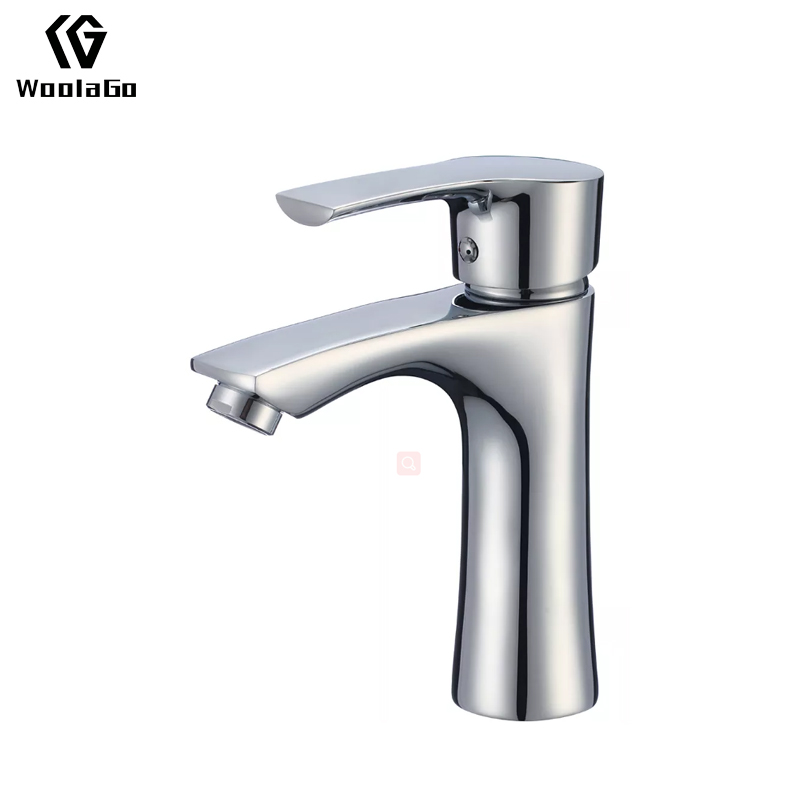 Brass Basin Tap With Polished Chrome Finished Single Hand Level Cold and Hot Bathroom Faucet J118