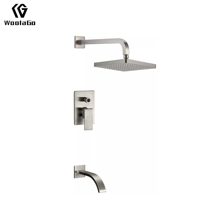 Bathroom Luxury Mixer Combination Set Polished Chrome Plating Wall-mounted Shower Head System JS150-BN