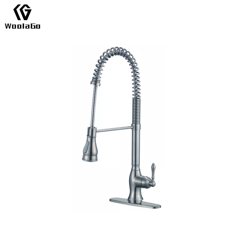 Luxury Modern cUPC Water Taps Faucet Kitchen Brass Pull Down Sprayer Spring Faucet Kitchen Sink Faucet JK130