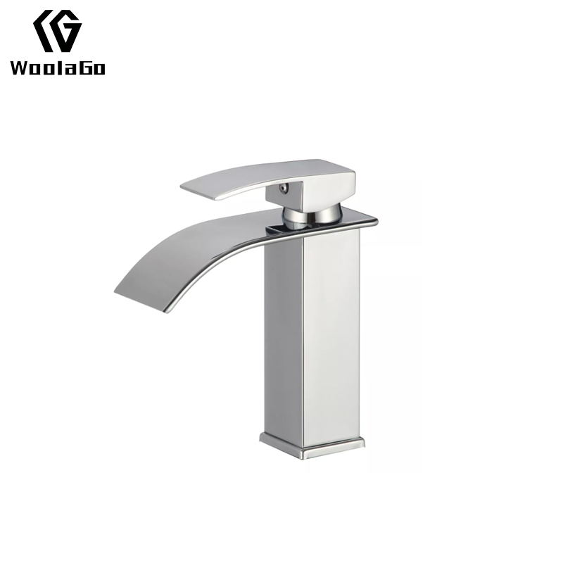 WoolaGo Chrome Bathroom Faucet Single Handle Basin Lavatory Vanity Bathroom Waterfall Mixer Tap J295